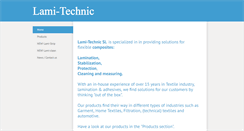 Desktop Screenshot of lami-technic.com